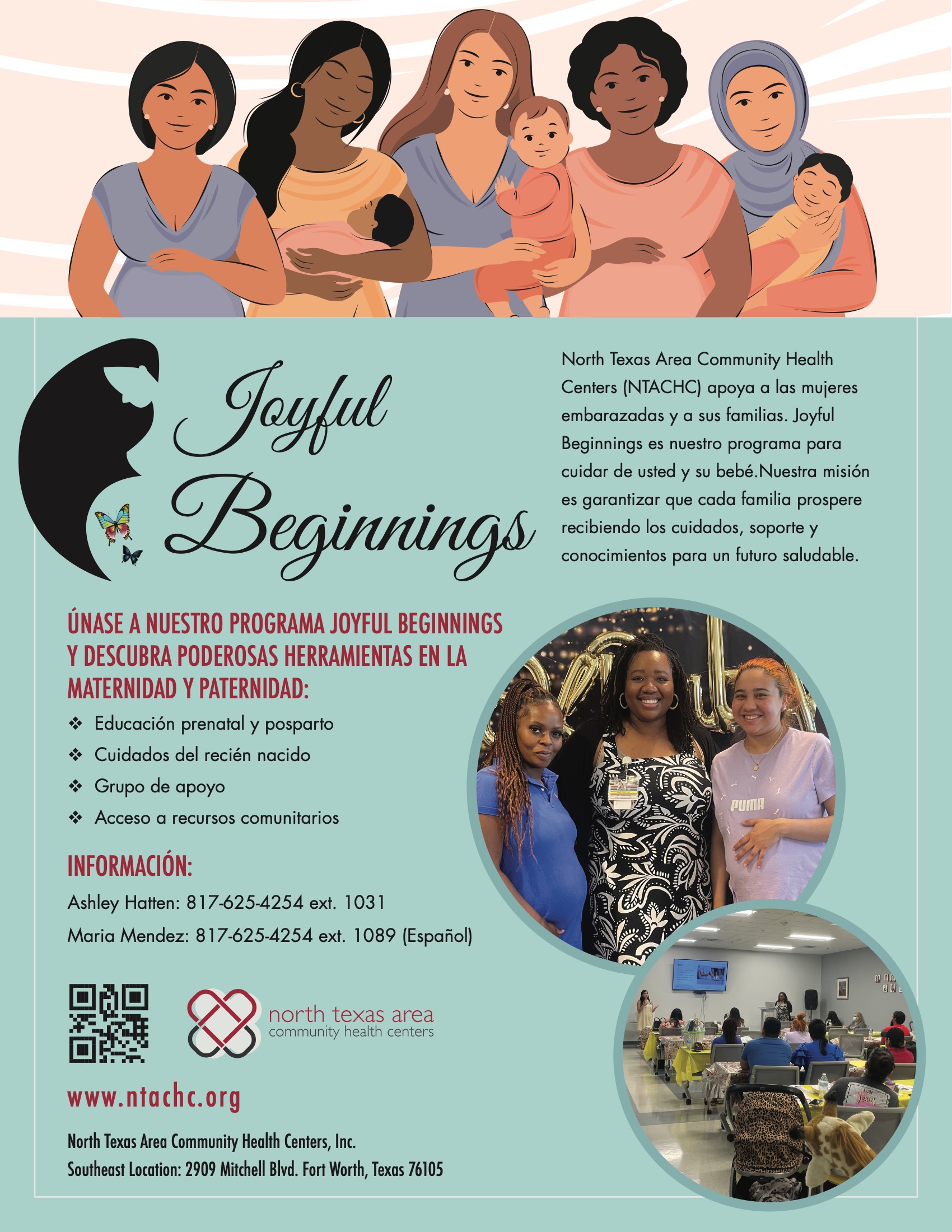 Joyful Beginnings flyer - Spanish